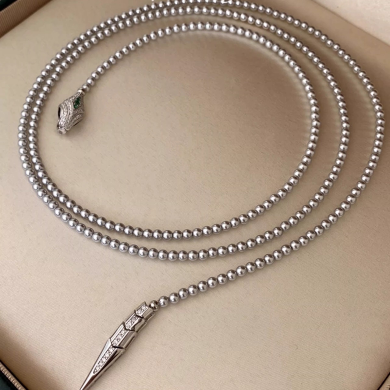 パール ロング Y字 ネックレス 00066・画像2