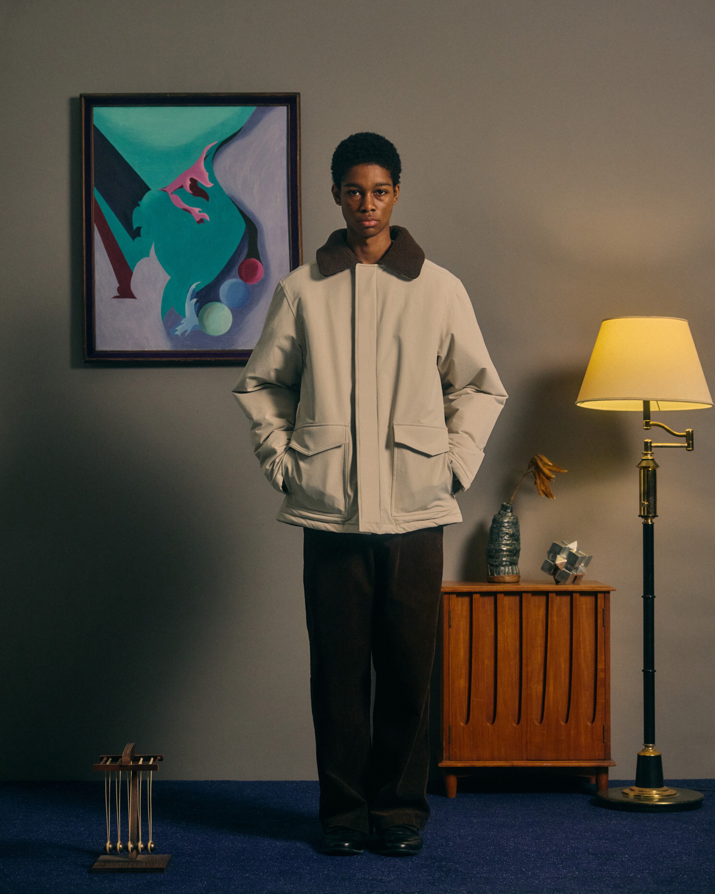 コンフォータブルリーズン STRAIGHT CORDS SLACKS BROWN COMFORTABLE