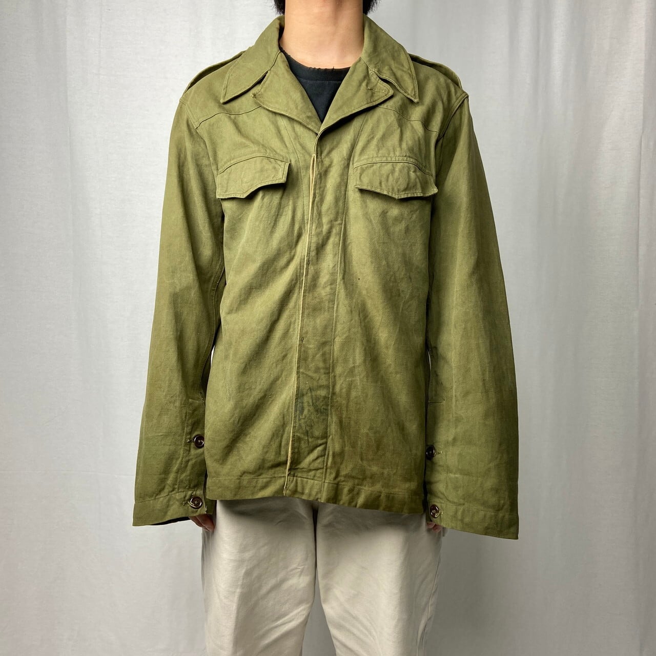 50年代 フランス軍 M-47/52 フィールドジャケット 軽量型 メンズL相当