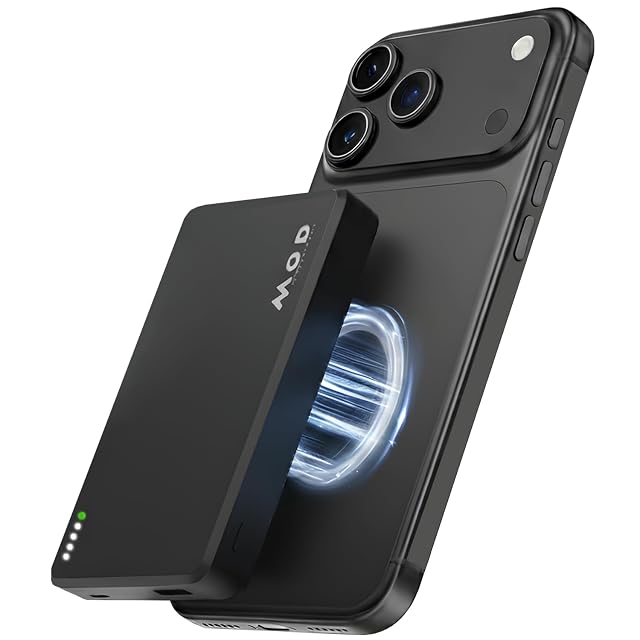 Magsafe対応モバイルバッテリー 16800mAh 大容量【ケーブル内蔵・4台