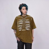 VINTAGE ストリート ロゴ刺繍骨 Tシャツ T1802