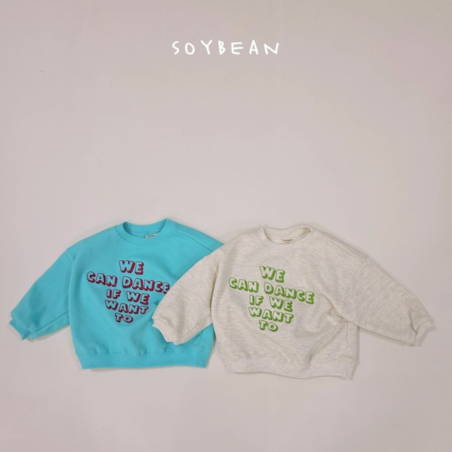 【取寄】soybean｜embroidery lettering sweatshirt｜刺繍レタリングスウェット｜XS-JM｜kids&jr｜26 spring