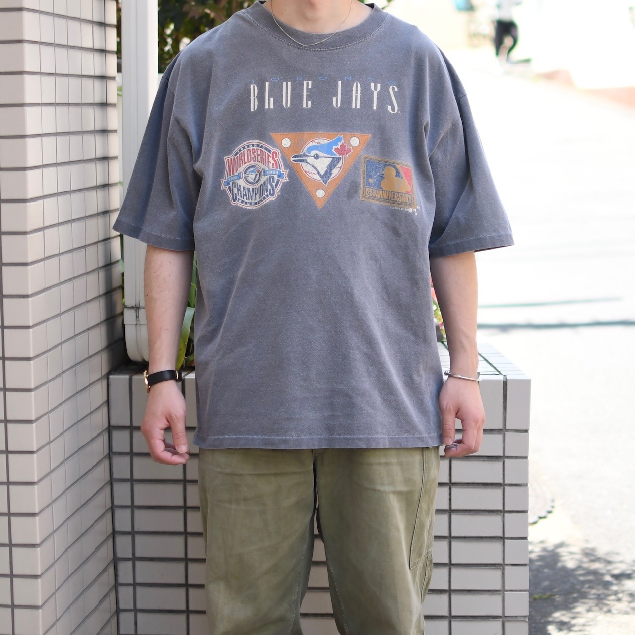 90's TORONTO BLUE JAYS fade print tee