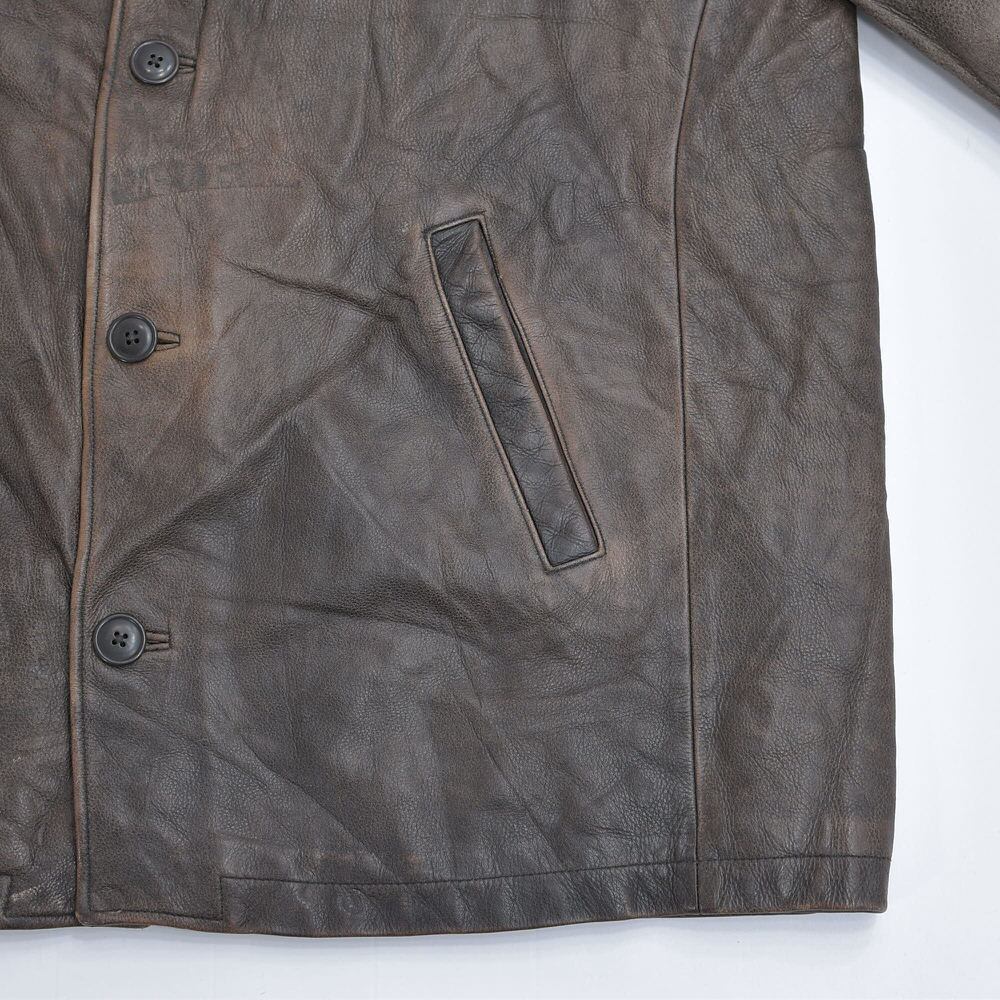 雰囲気系 90~00s Eddie Bauer レザー カーコート 本革 ハーフ 雰囲気系 90~00s Eddie Bauer レザー カーコート 本革 ハーフ