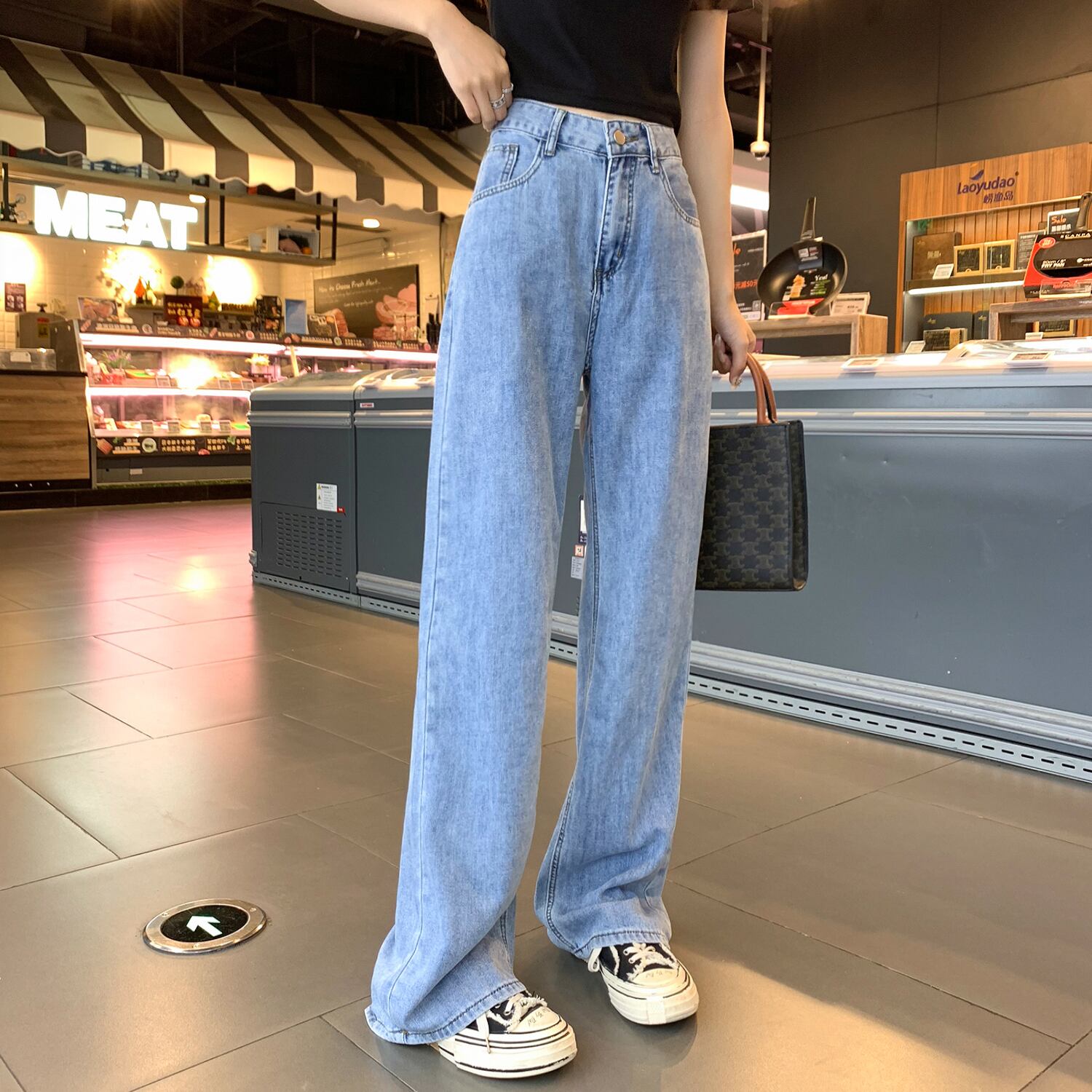 サマースタイルハイウェストジーンズ カジュアルパンツ 夏物 6Du_Shop_Women56503532112