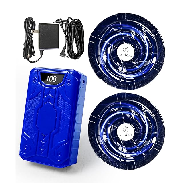 Xinpeke] 空調作業服 半袖 【2025夏の超爆風 43V業界最強電圧】 ファン