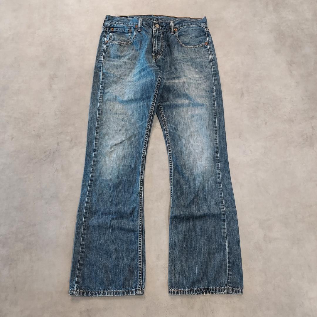 リーバイス527 Levis W32 フレア ブーツ 青 古着 ヒゲ 22288