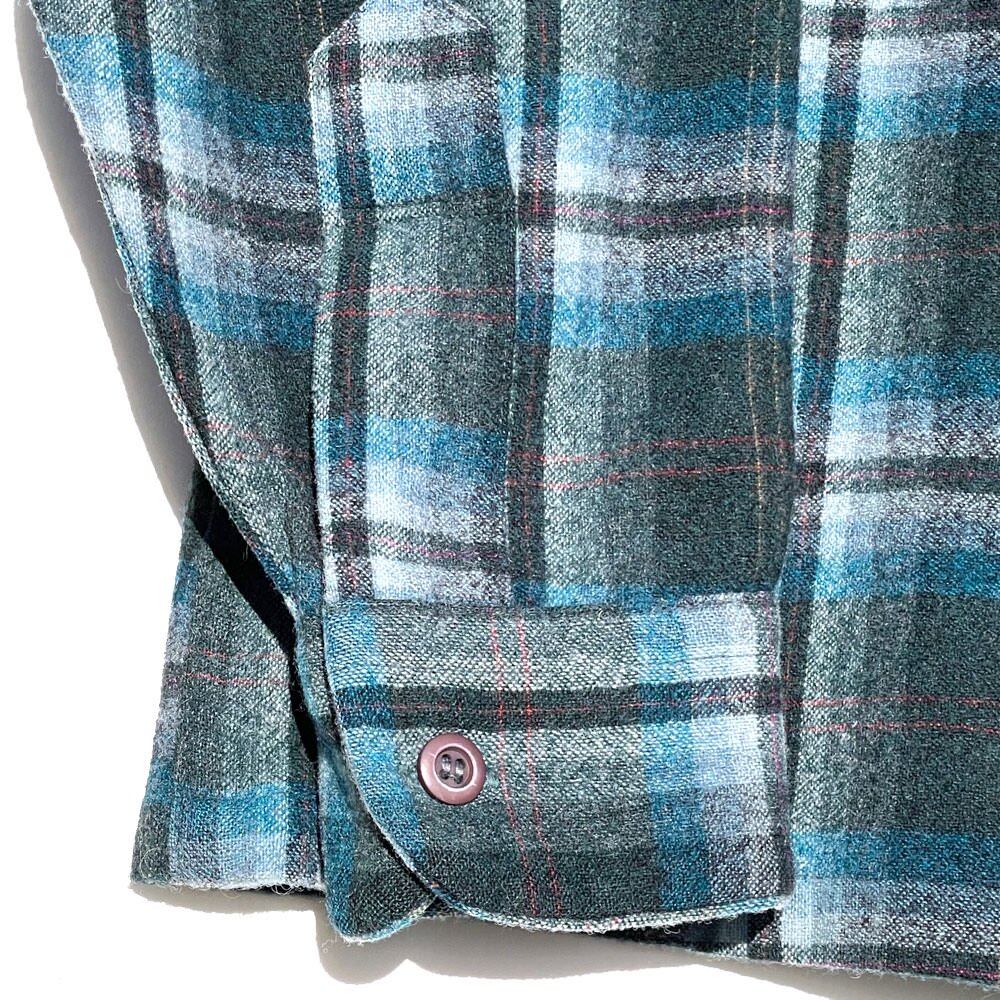Pendleton [PENDLETON] vintage open collar wool shirt [1970s