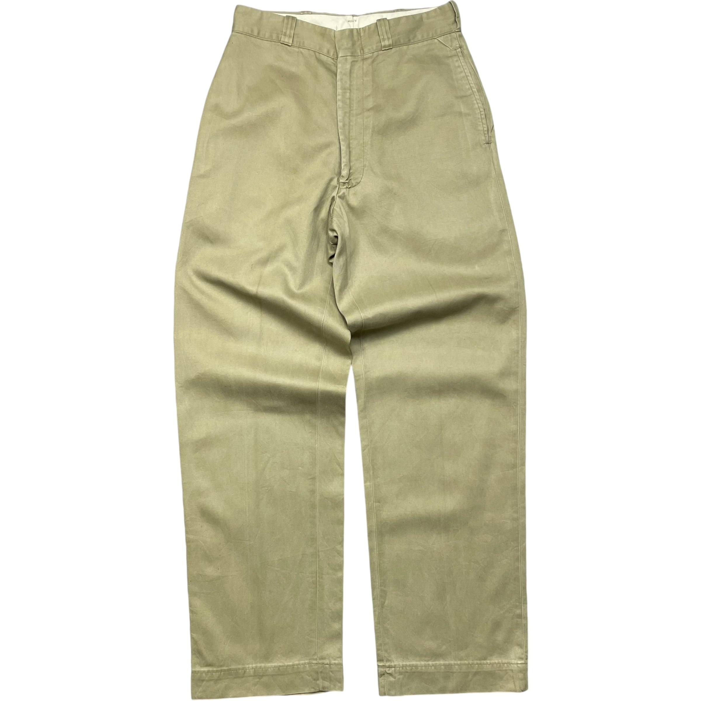 《実寸W35 L31》 U.S.NAVY アメリカ海軍 チノパンツ USA製 70年代 vintage no.4386