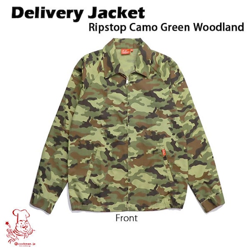 Cookman Delivery Jacket Ripstop Camo Green Woodland クックマン デリバリージャケット USA UNISEX 男女兼用 アメリカ