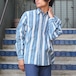 USA VINTAGE JAMESDEAN JEANSWEAR STRIPE PATTERNED COTTON SHIRT/アメリカ古着ストライプ柄コットンシャツ