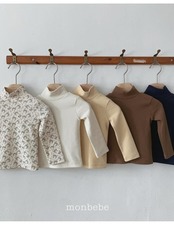 韓国子供服 / 26winter / monbebe / MBBハイネックT / キッズ *S~XL*