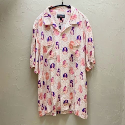 SUPREME × HYSTERIC GLAMOUR シュプリーム ヒステリックグラマー Blurred Girls Rayon S/S Shirt  M ホワイト総柄　【代官山05】 | ブランド古着Brooch powered by BASE