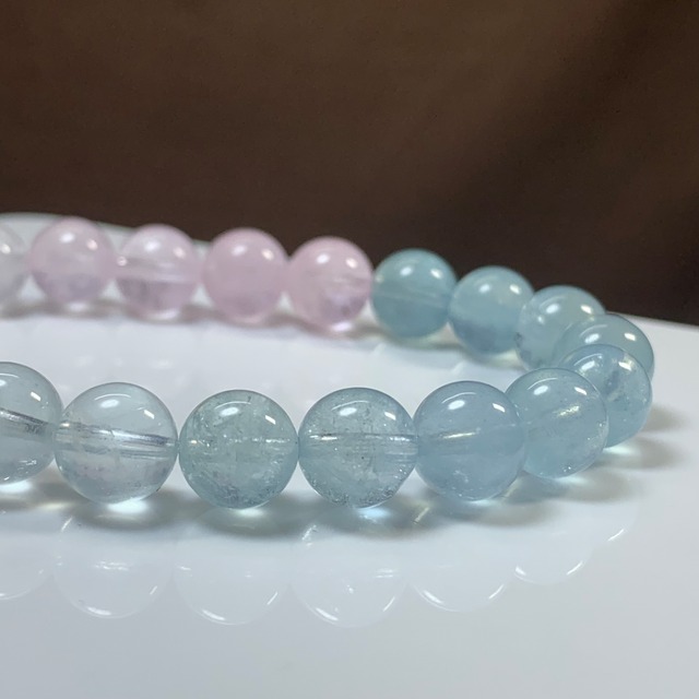 no7.爽やかパステル☆グラデーションミックスベリル ブレスレット