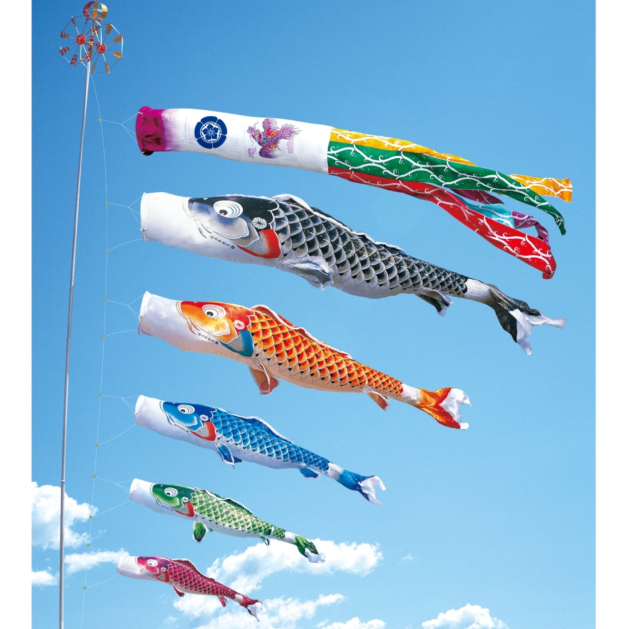 吉兆大型セット　６M８点セット（徳永鯉のぼり）