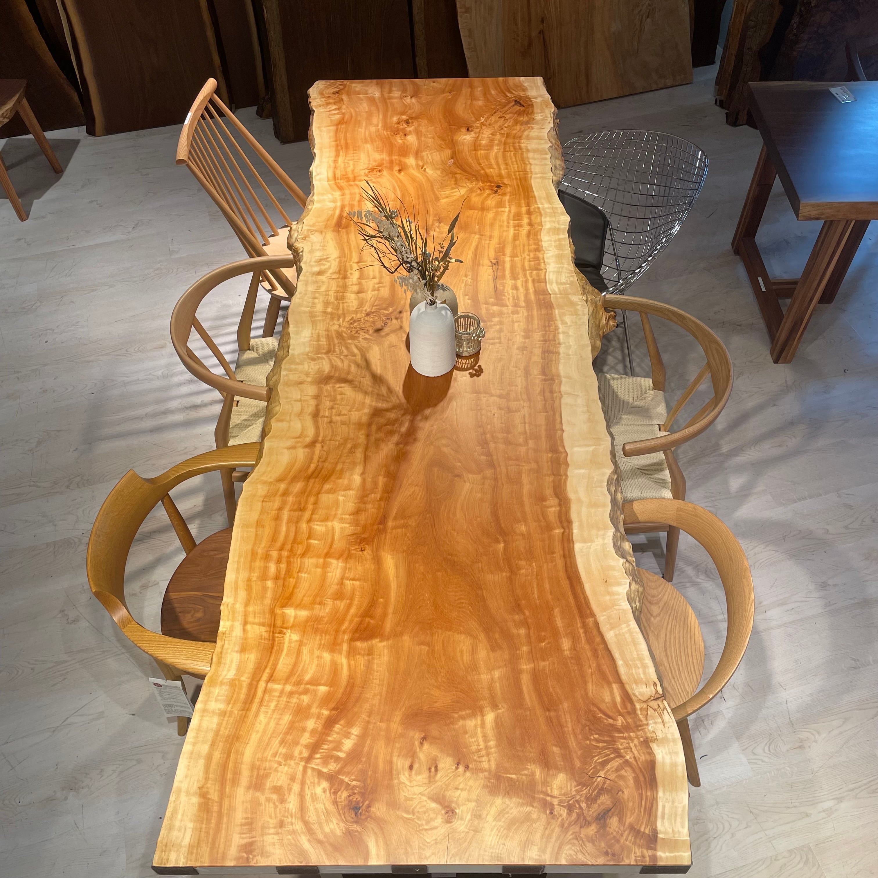 栃（とち）のベンチ80 ローテーブルにも❕栃の杢目が綺麗ですよ❕脚は