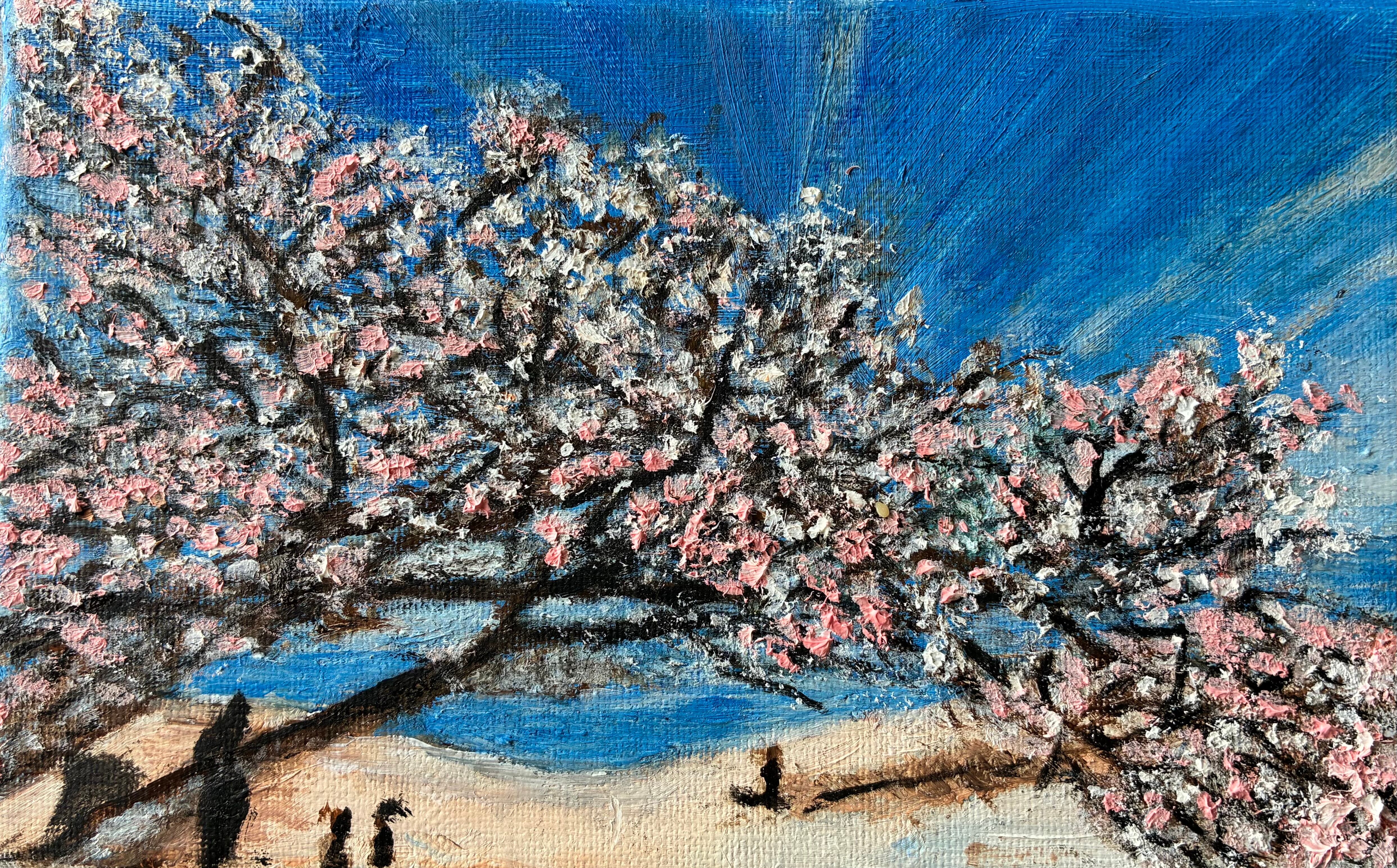 油絵 絵画 【朝日の砂浜】 | PAY ID