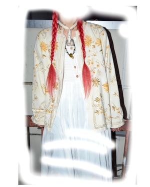 1990's FLAX EMBROIDERY JACKET