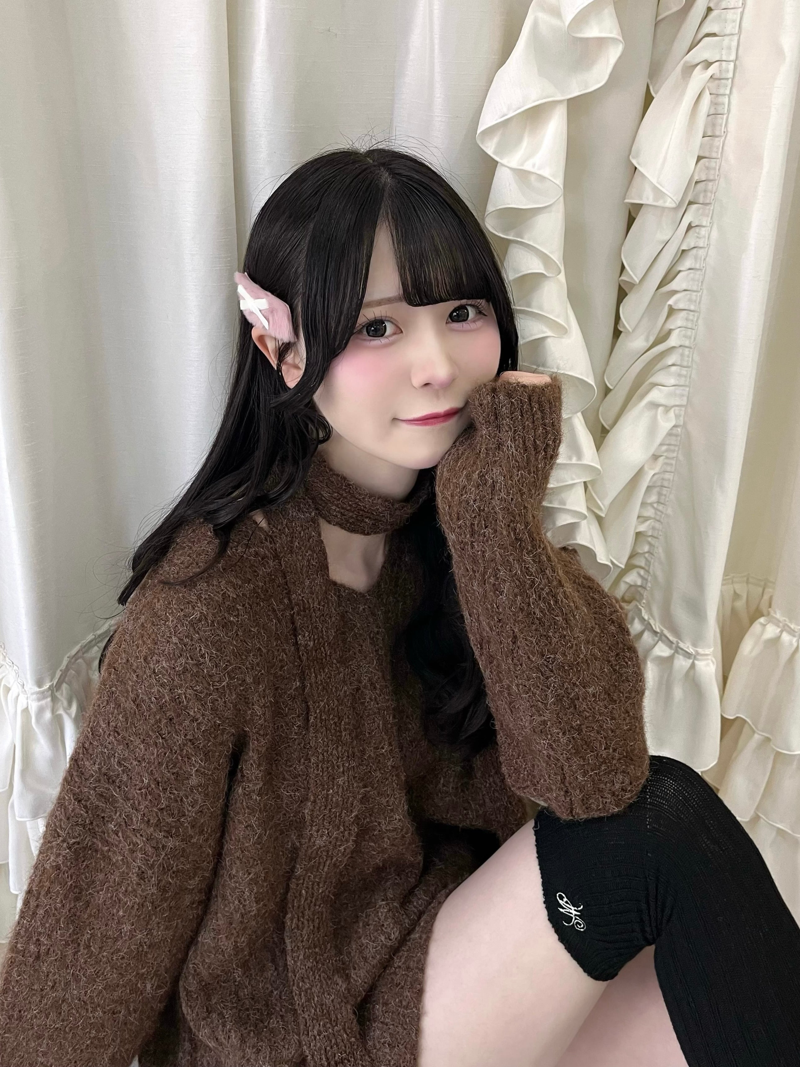 【LAST2】M loose choker knit