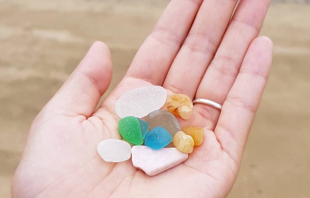 漂着した陶器のカケラの2way金継ペンダント（from奄美大島）／UMIUMI