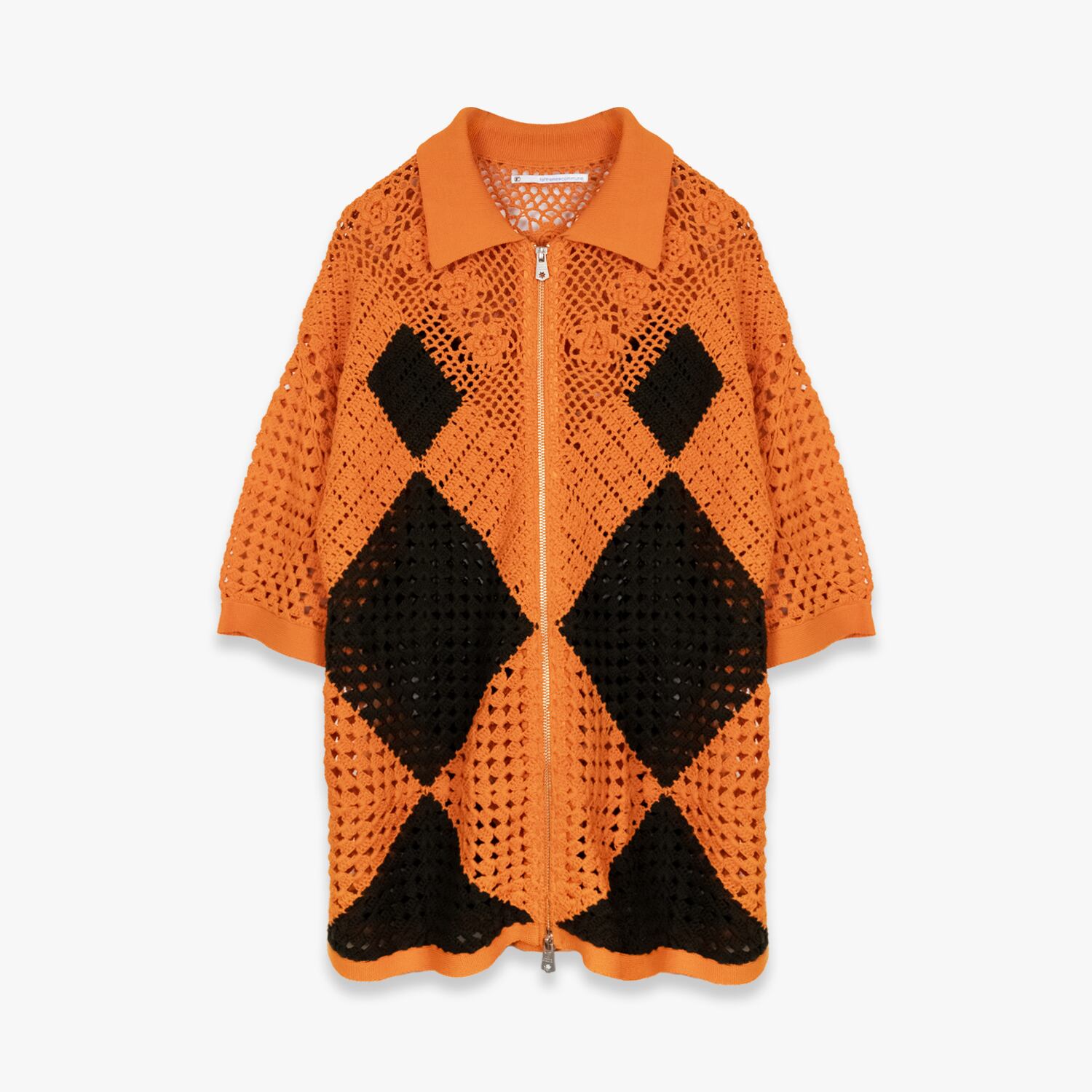 FAKE AS FLOWERS / FAF 26SS CROCHET SHIRTS (ORANGE)