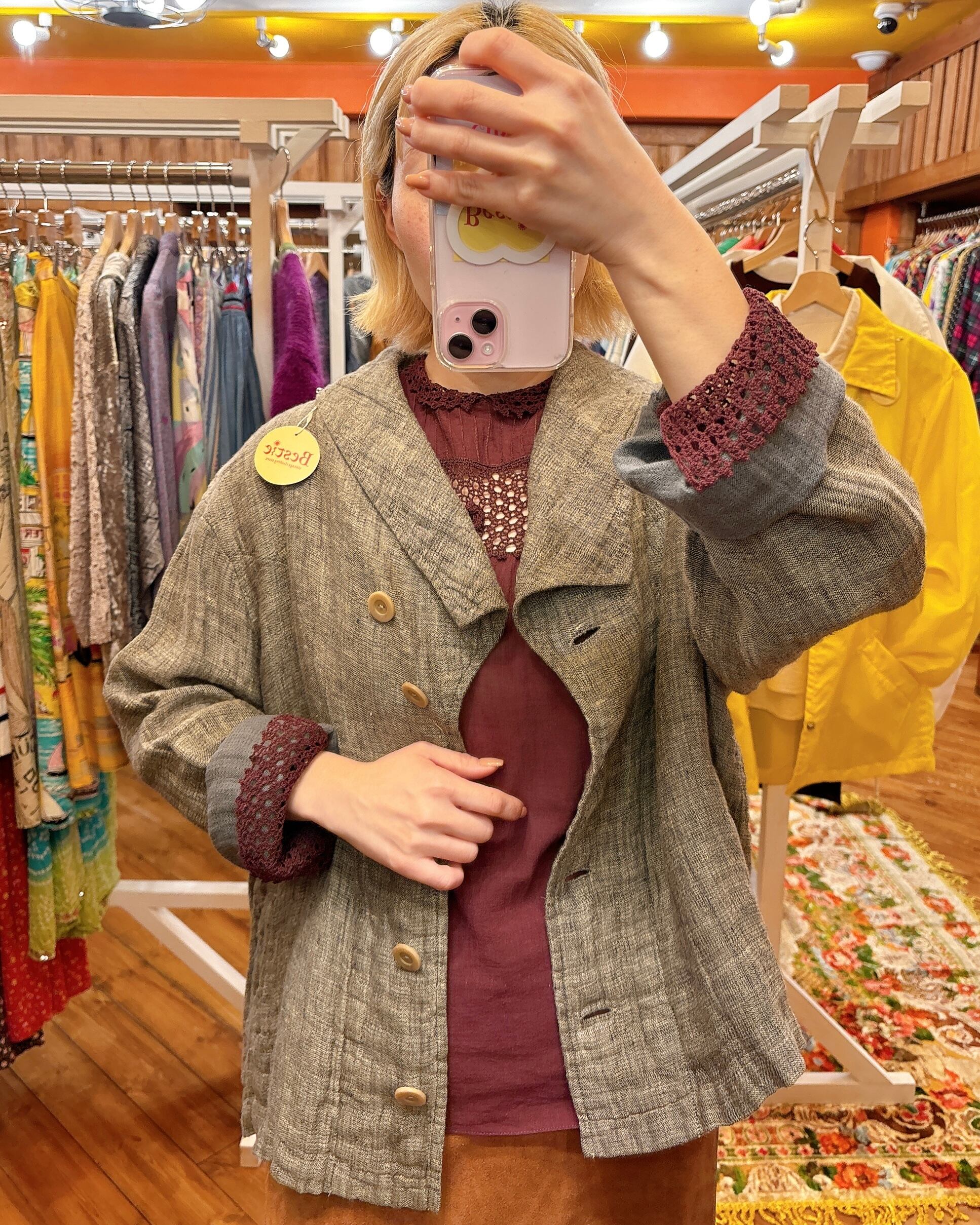 FLAX L/S リネン 変形 デザイン ジャケット | Vintage clothing store