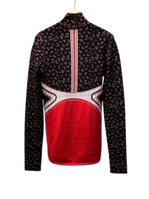【25AW】Mame Kurogouchi マメ クロゴウチ / Floral Jacquard High Neck Knitted Top