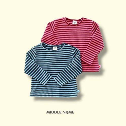 middle name［取寄］rib border tee 26spring