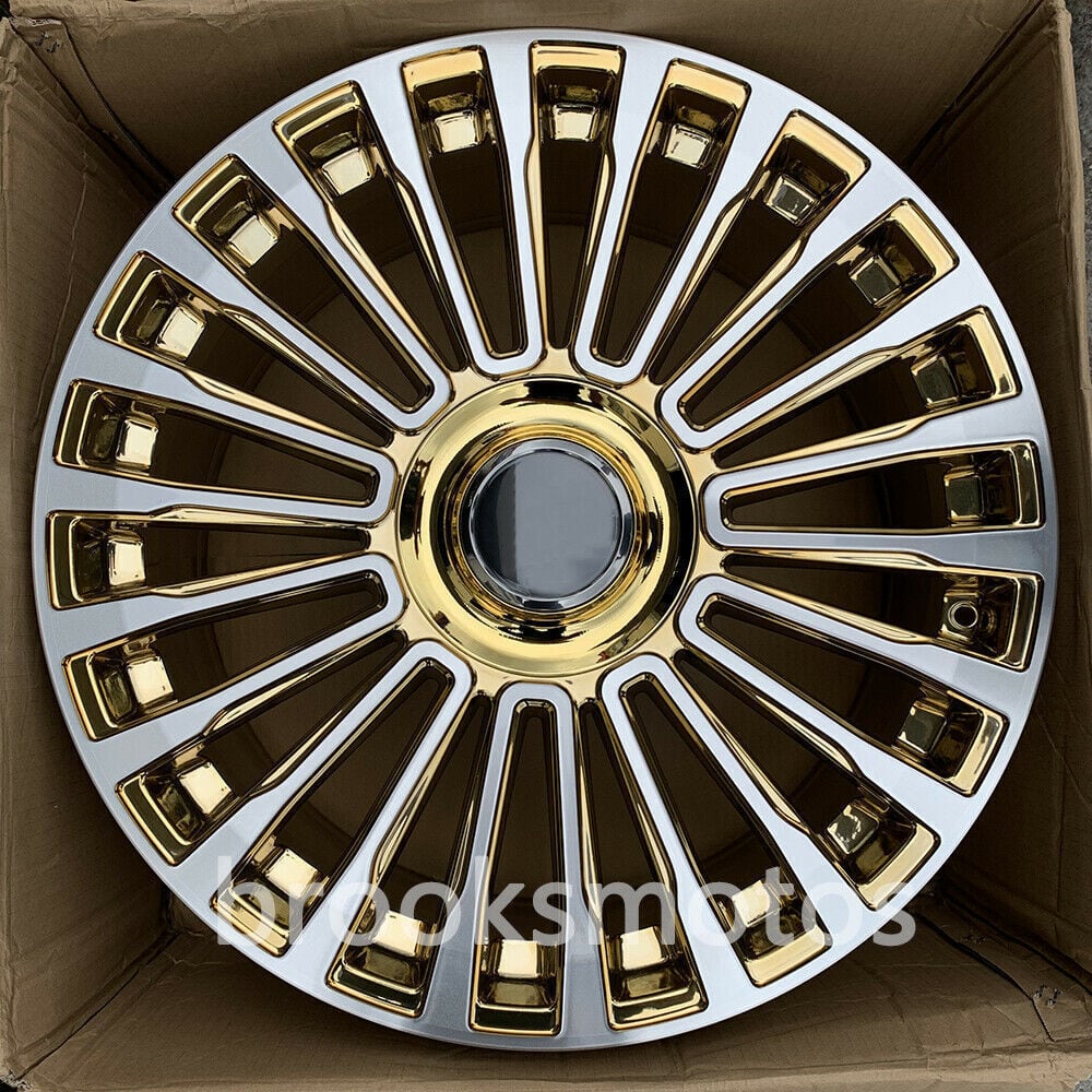 21インチ クローム GOLD M STYLE ホイールセット メルセデスベンツ