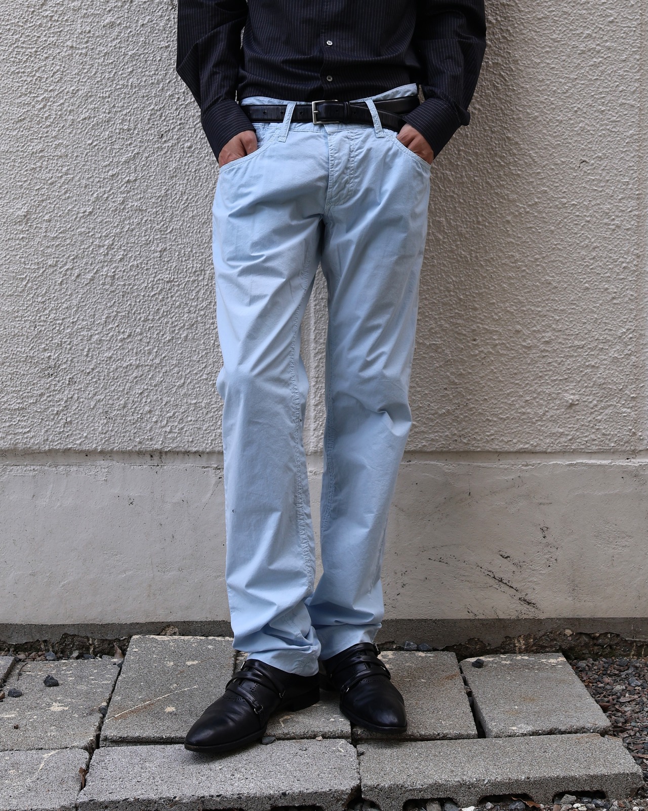 【DOLCE&GABBANA】coloring slim fit trousers