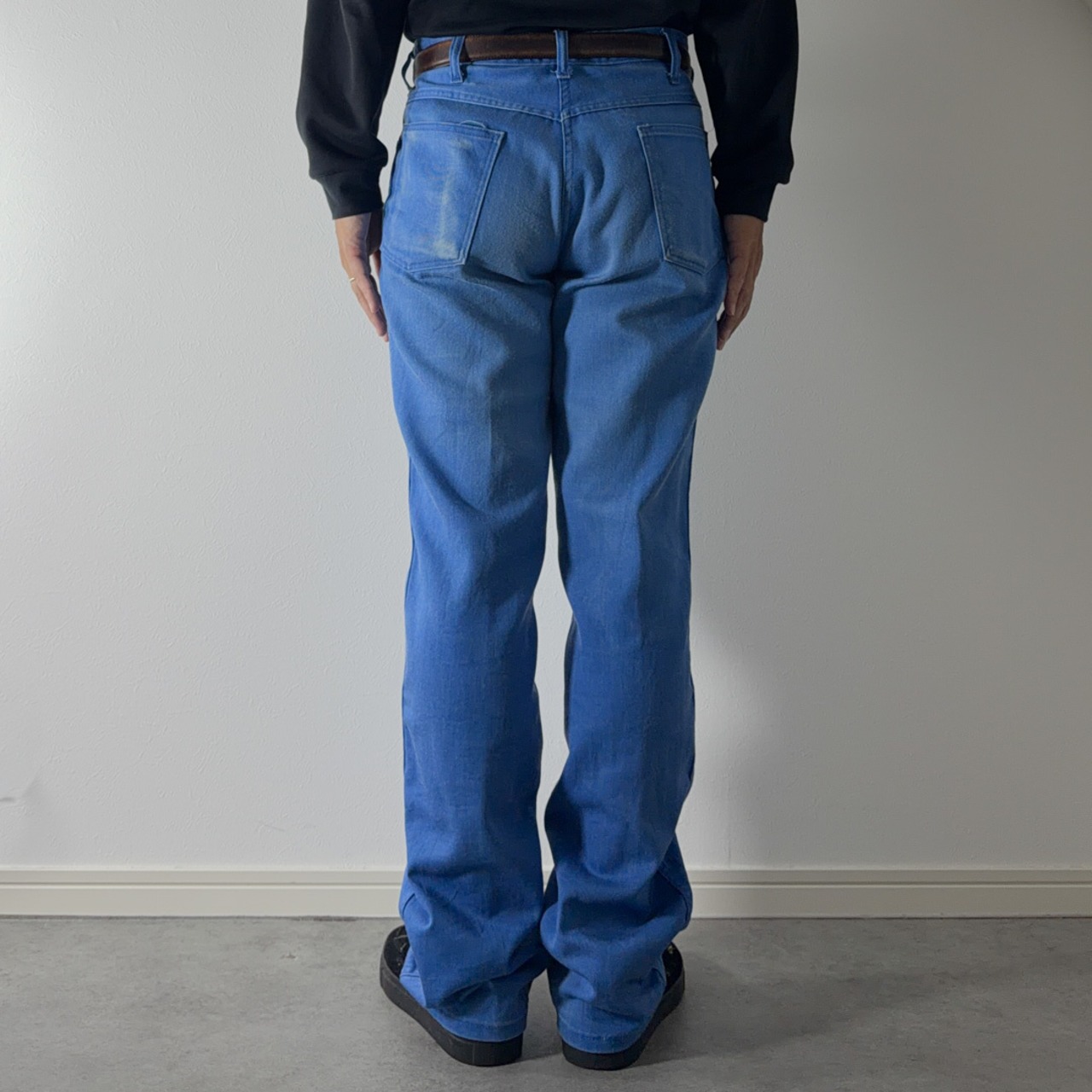 80s Dickies FLARE WORK PANTS "made in USA" blue [W33L31.5相当] 古着 - 15
