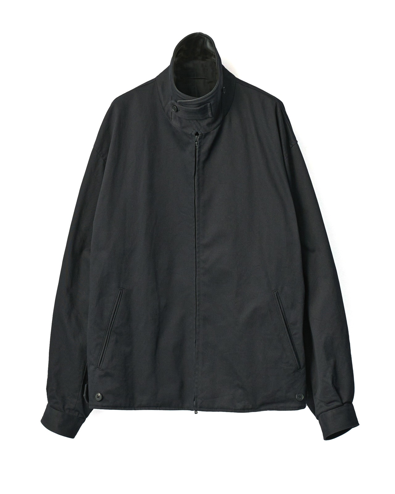 ssstein "SULFUR DYED BRUSHED CHINO ZIP JACKET〔BLACK〕"