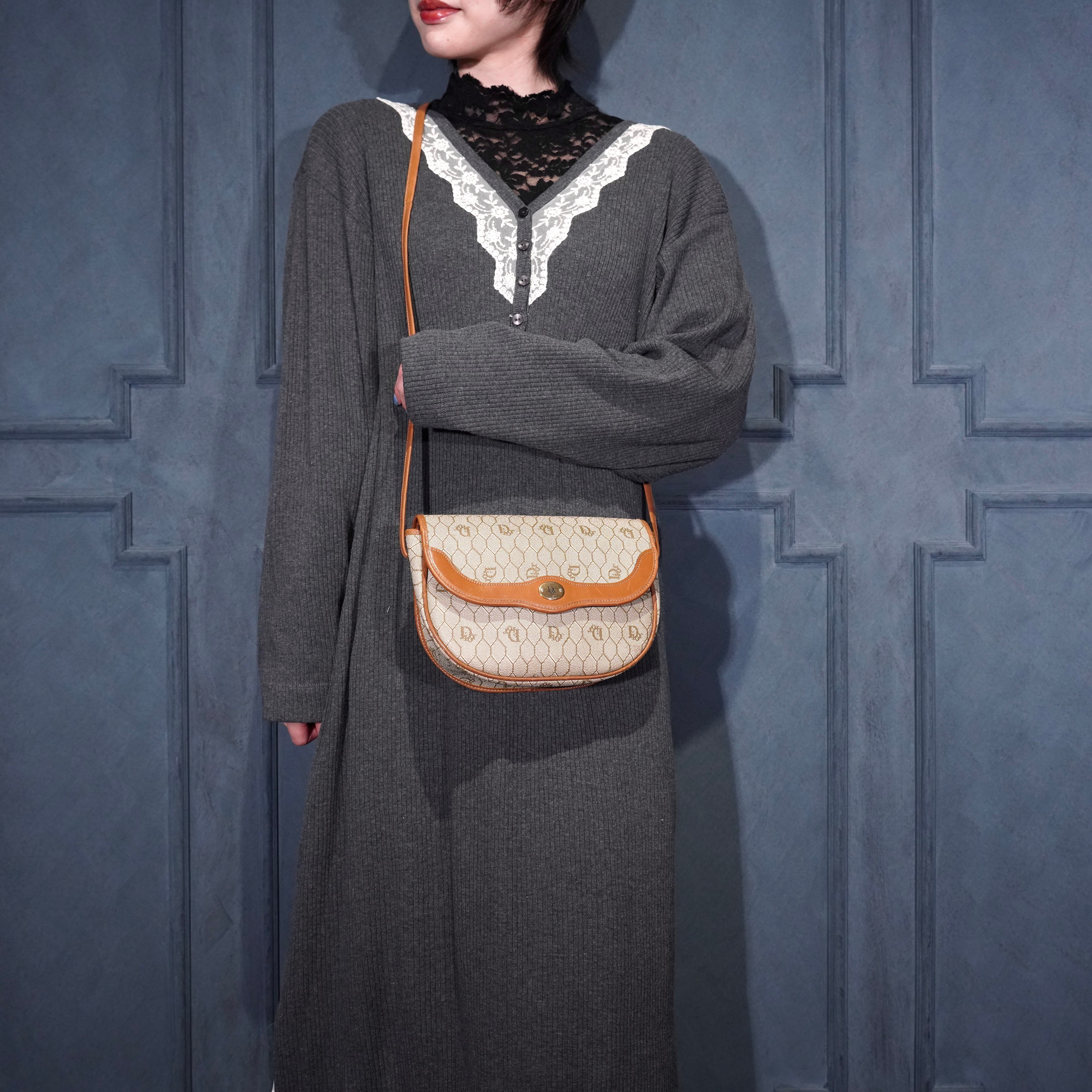 Christian Dior HONEYCOMB PATTERNED SHOULDER BAG/クリスチャン