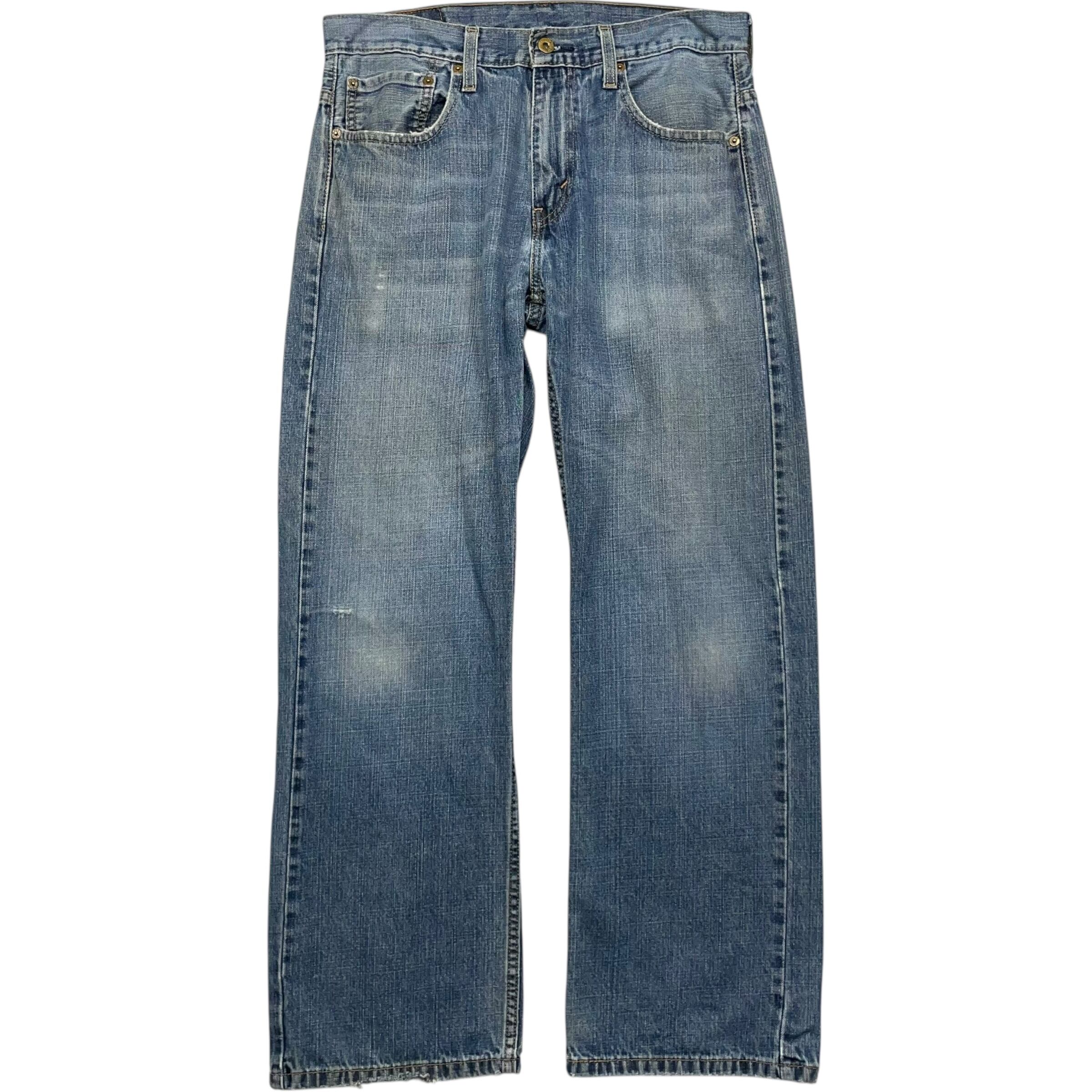 《実寸 W31L29》 Levi's リーバイス 569 デニムパンツ ワイドパンツ 縦落ち ライトブルー no.7409