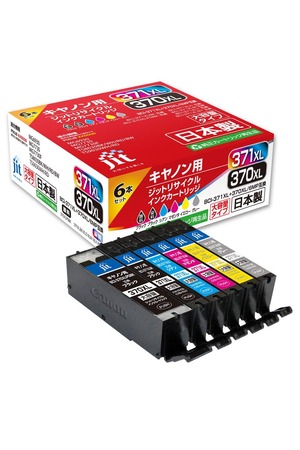 【努力特価】ジット キヤノン(CANON) BCI-371XL+370XL/6MP(大容量) 対応 6色セット リサイクルインク 日本製JIT-NC3703716PXL