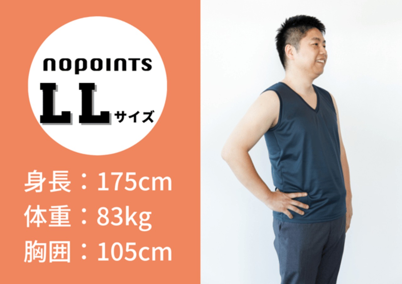 【3着セット20％OFF＋送料無料】NoPointsインナーVer.4（M/L/LL/3L)