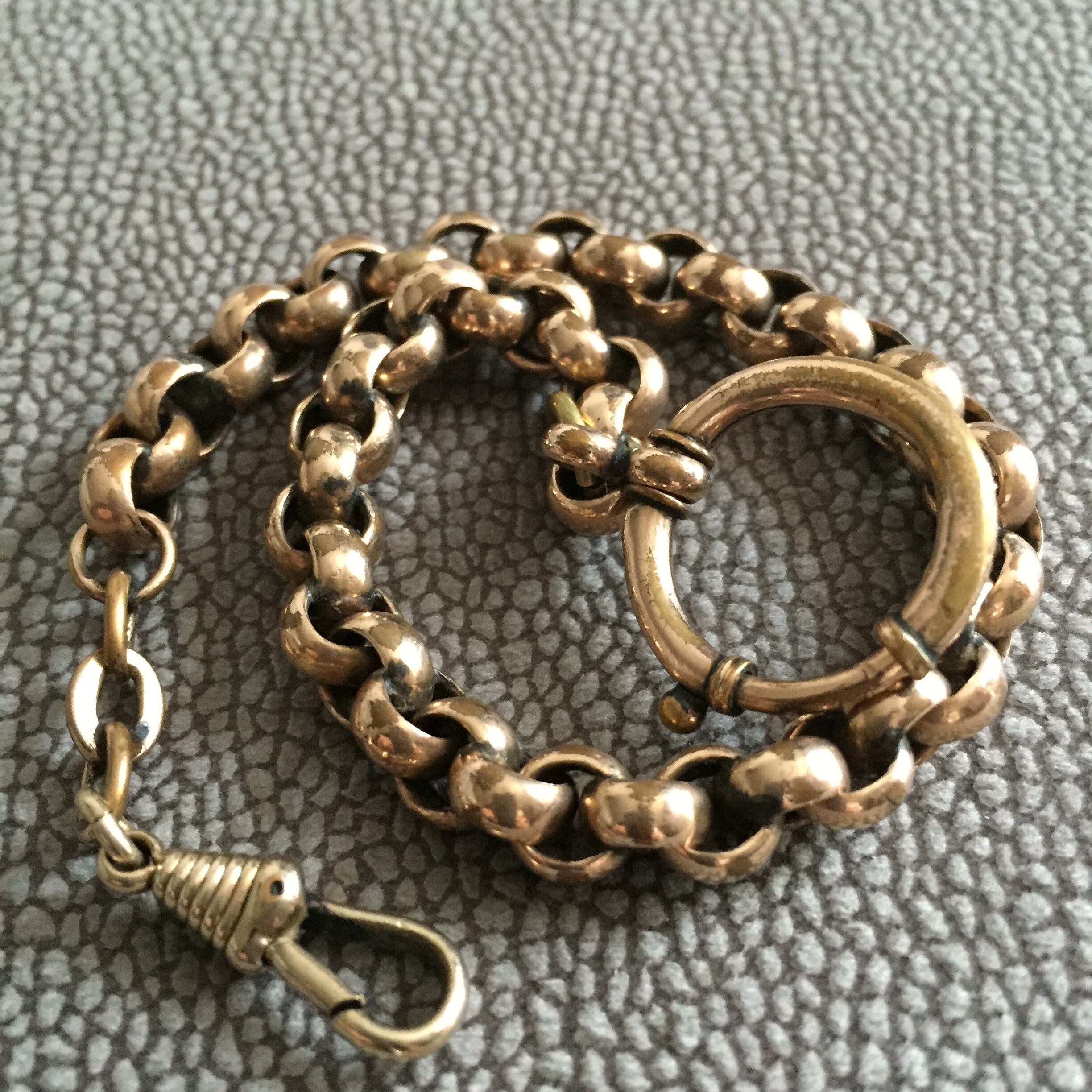 Antique Edwardian Pocket Watch Chain (2) antico