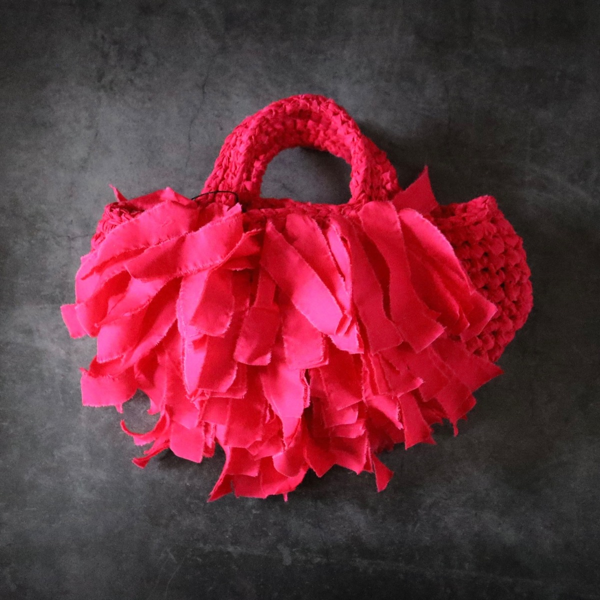 FRINGE TOTE BAG MP Raspberry Rose | MIKI KAWAMURA