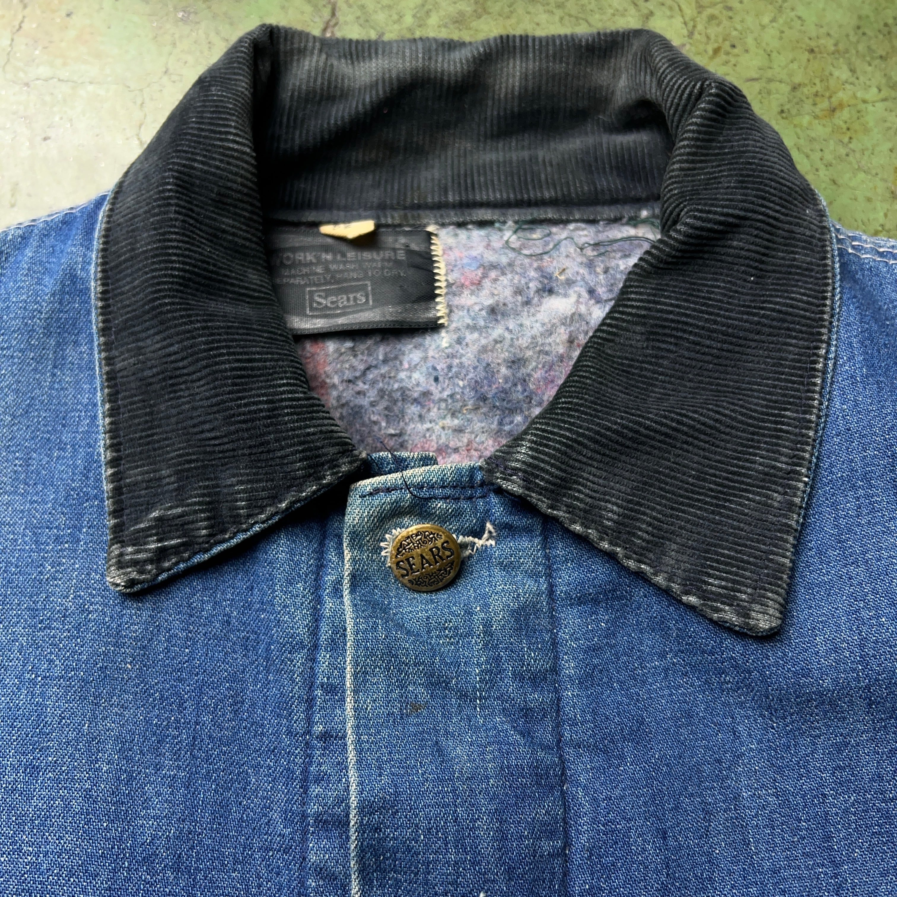 70's~80's SEARS Work'n Leisure Lined Denim Chore Coat 70年代 70's~80's SEARS Work'n Leisure Lined Denim Chore Coat 70年代