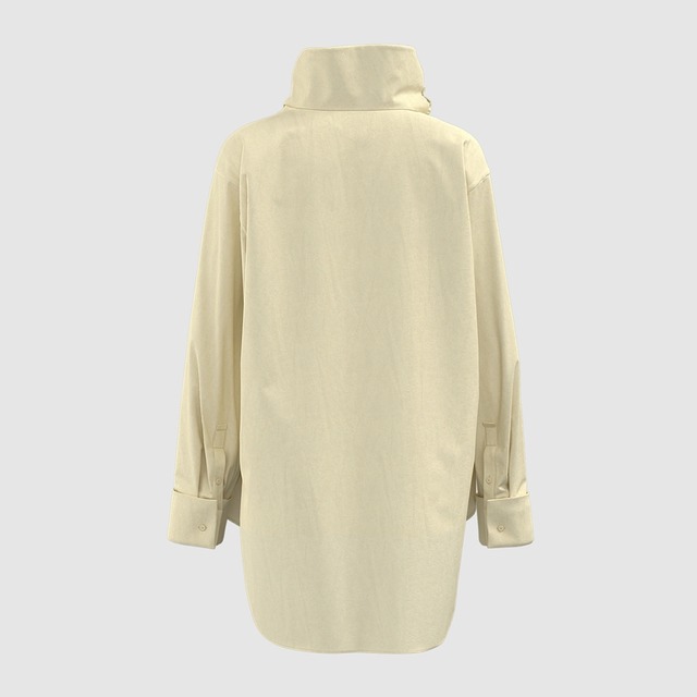 Oversized collar cotton shirt A00001