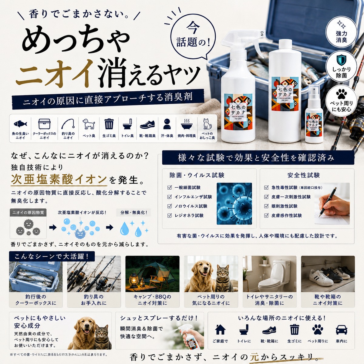 匂いがするやつ 強力消臭】めっちゃ匂い消えるヤツ | 七色のサカナ