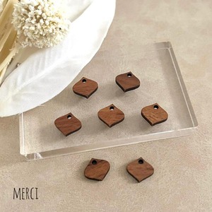 【2個】ミニ幾何学/モロッカン/ウッドチャーム/木/