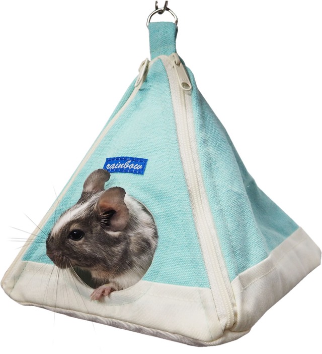 【小動物用品】とんがりハウス　グリーン/ブラウン