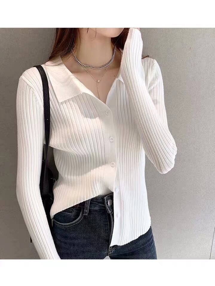 襟付きリブニット　AJ111-538