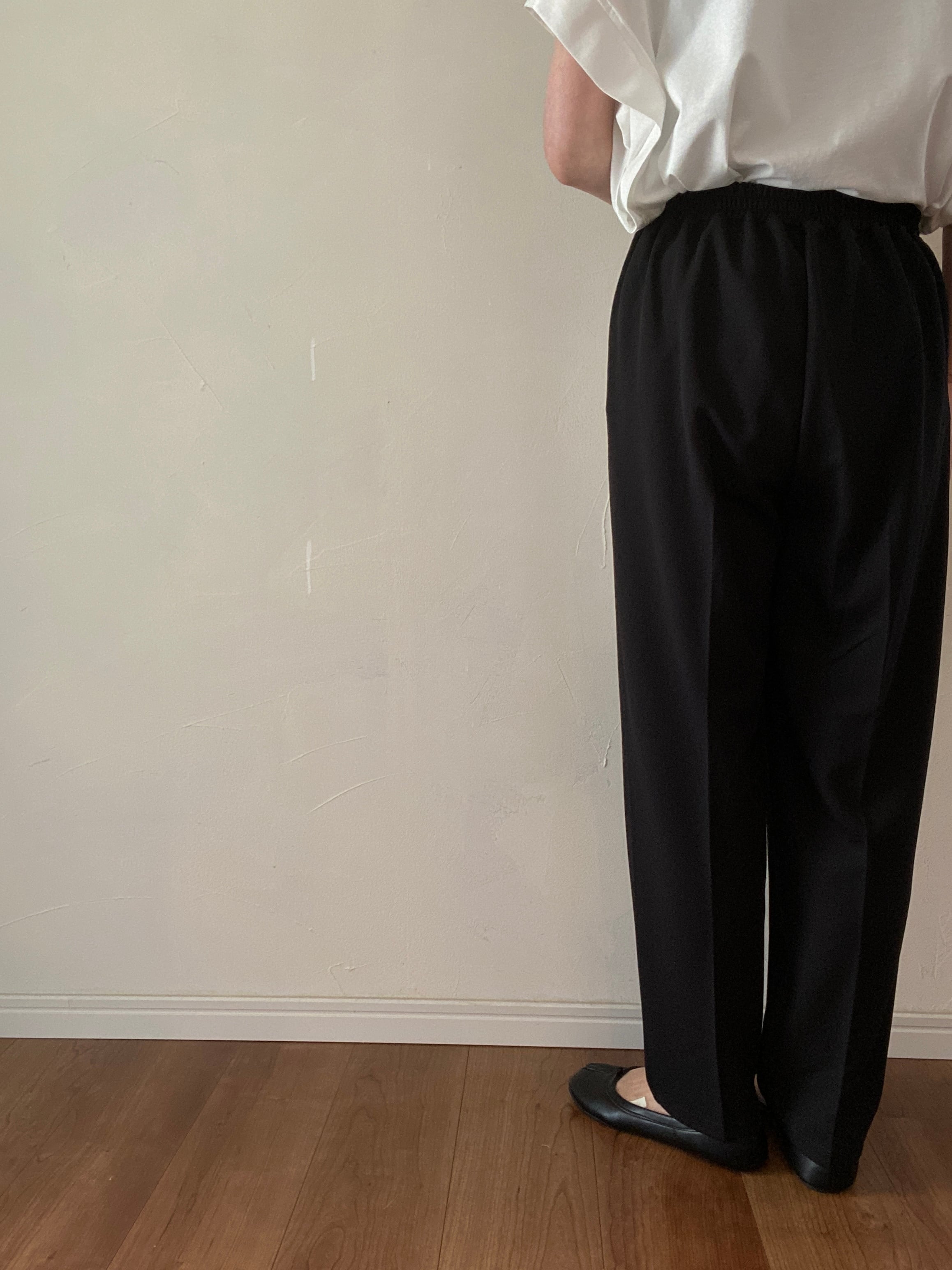 【SELECT】カットジョーゼットイージーテーパードパンツ　25-0602