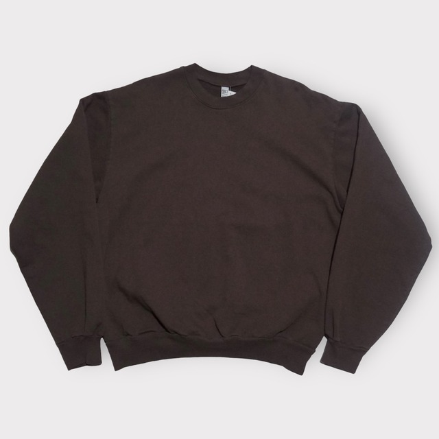 LOS ANGELES APPAREL / Heavy Fleece Crew Garment Dyed / CHOCOLATE dainago