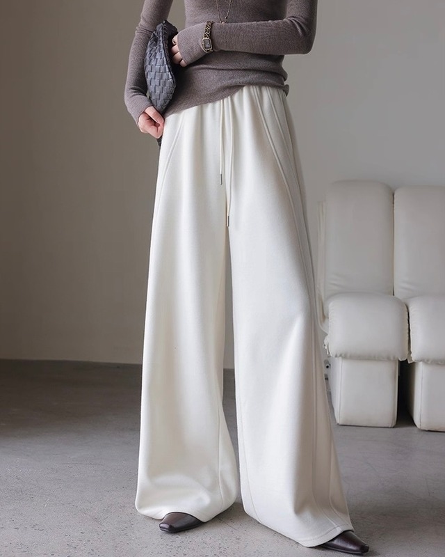 全2色/ドローストリング ワイドパンツ