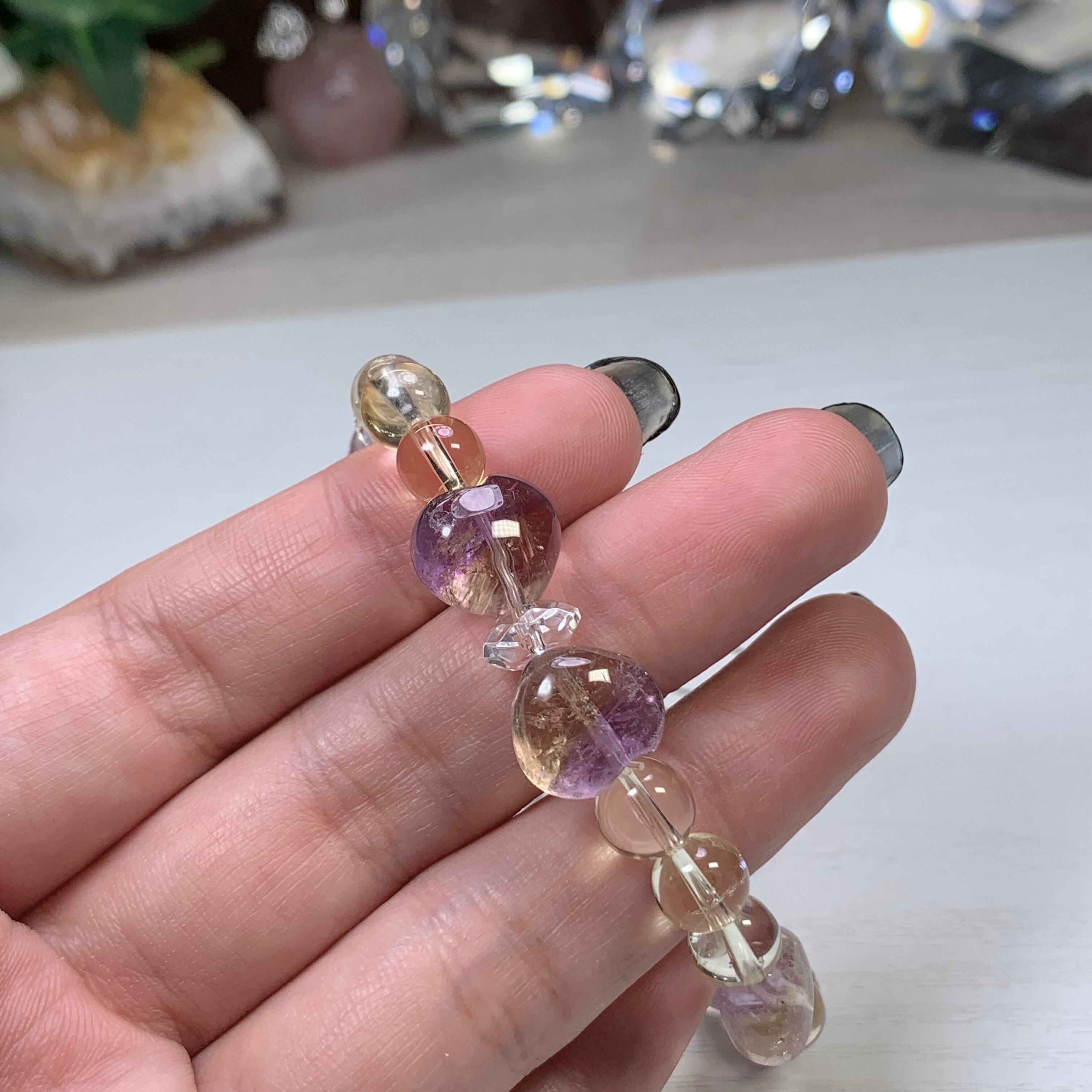 リボン風☆アメトリン×シトリン デザインブレスレット | Naturaltreasure