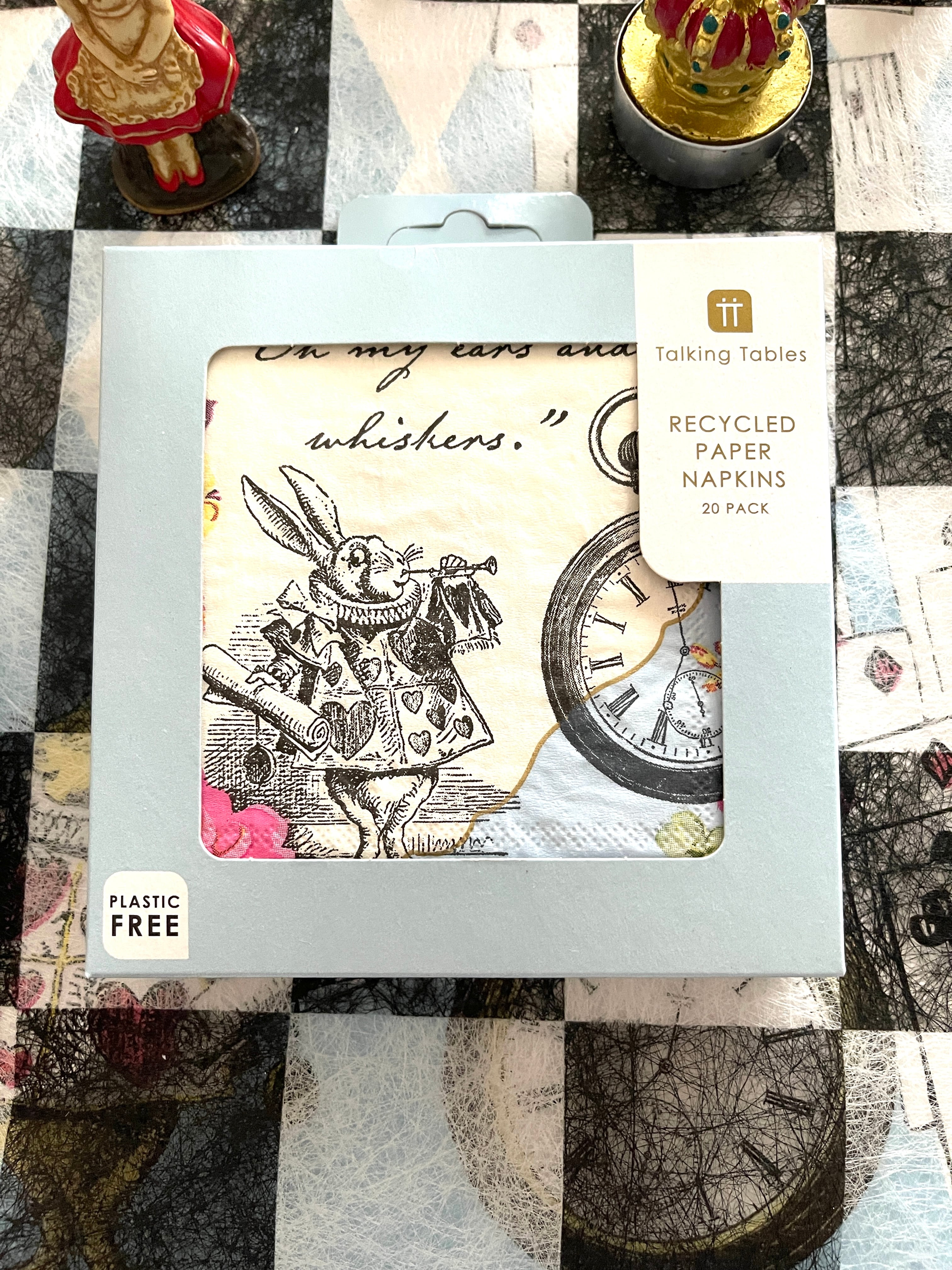 ◆近日再入荷◆ペーパーナプキン◆ホワイト◆不思議の国のアリス◆Talking Tables◆ トーキングテーブル◆英国◆◆
