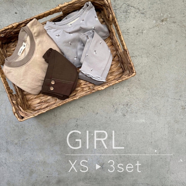 ◎送料無料/No.12 春のコーデ3点SET/Girl/ⅩS(約80㎝)/ワンピース∔ルームウェア∔レギンス